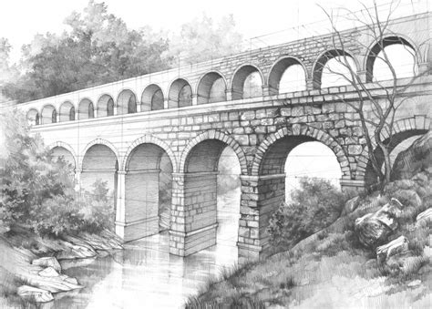 Check out our architecture drawing selection for the very best in unique or custom, handmade pieces from our architectural drawings shops. aqueduct ORIGINAL pencil drawing by Katarzyna Kmiecik / roman