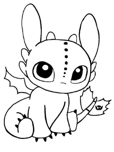 Toothless Baby Coloring Page - Free Printable Coloring Pages for Kids