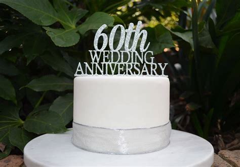 60th wedding anniversary cake topper