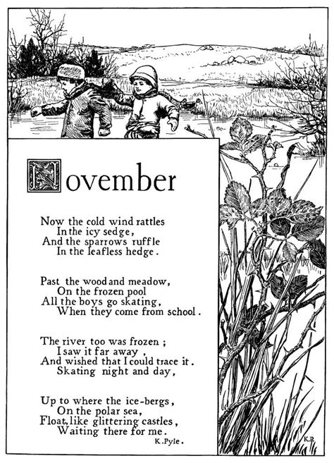 November Poem K Pyle Poetry Vintage Skating Poem Black And White