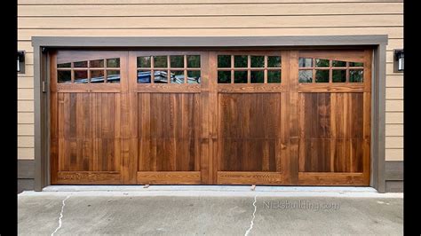 Wooden Overhead Garage Door Installation How To Install A Garage Door