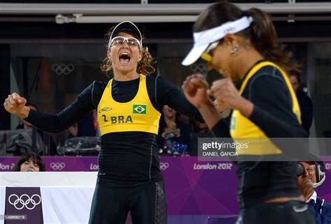 brazil s juliana silva and larissa franca celebrate after winning news photo getty images