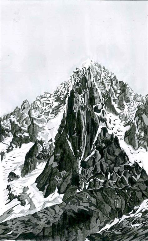 How to draw with a fountain pen | improve drawing. Mountain. Mountain Collection. Ink and Felt-tipped pen on ...