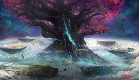 Artstation Yggdrasil The World Tree Gourd Fantasy Tree Magical