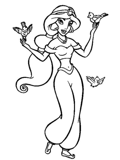 Jasmine is undoubtedly one of the popular disney characters. Disney Jasmine : Disney princess Jasmine Coloring Pages
