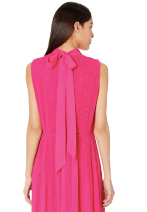 Melina Solid Pleat Dress In Milly Pink Monkees Of Mountain Brook