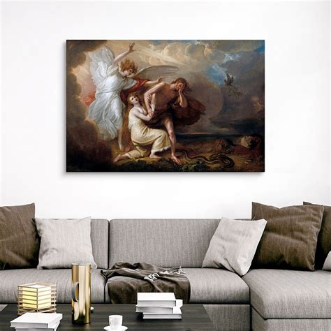 The Expulsion Of Adam And Eve From Paradise 1791 Canvas Art Print Ebay