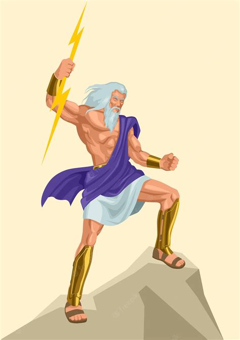 Premium Vector Greek God And Goddess Vector Illustration Series Zeus
