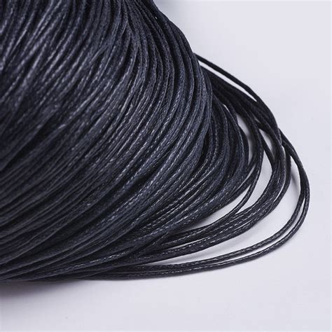 Waxed Cotton Cord 07mm Black 10m Etsy