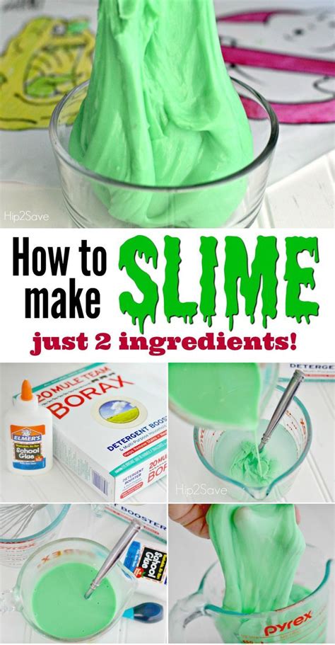 Homemade Slime Recipe Just 2 Ingredients Hip2save Homemade Slime Recipe Homemade Slime