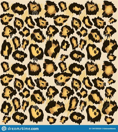 Leopard Cheetah Skin Seamless Pattern Stylized Spotted Leopard Skin