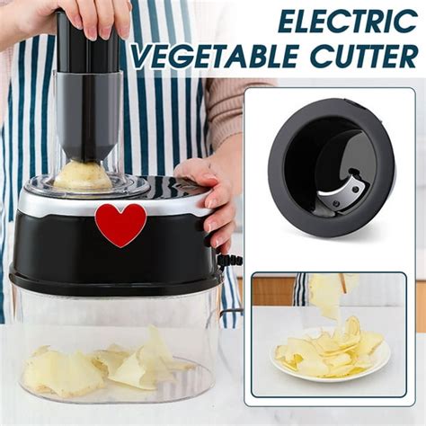 2l Electric Vegetable Cutter Fruit Cheese Chopper Grater Cucumber Potato Slicer Shredding
