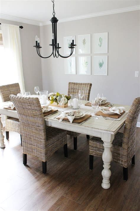 Farmhouse dining tables are an essential part of every modern farmhouse dining room. Our Modern Farmhouse Dining Room & Neutral Thanksgiving ...