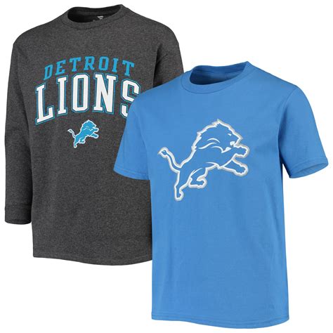 Youth Detroit Lions Nfl Pro Line By Fanatics Branded Bluegray Short