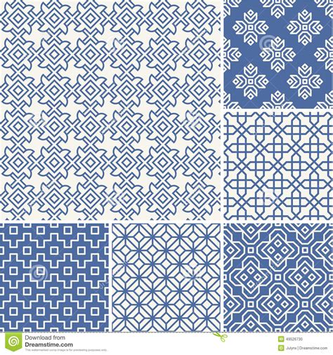 Thin Lines Backgrounds With Simple Asian Patterns Stock