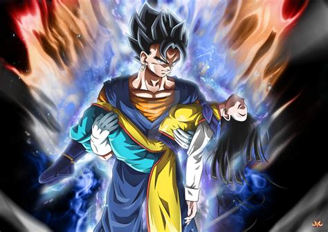 After reflexively transforming into the imperfect ultra instinct state, goku gained a silvery blue aura with his hair reverting to its natural black color with flecks of silver that matched his. 88+ Goku Master Ultra Instinct Wallpapers on WallpaperSafari