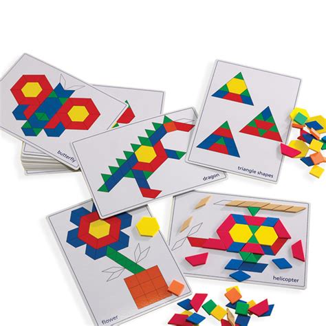 Pattern Blocks Puzzle Picture Cards 20 Cards