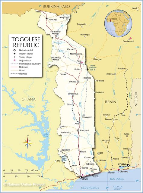 Togo Mapas Geográficos Do Togo Enciclopédia Global™