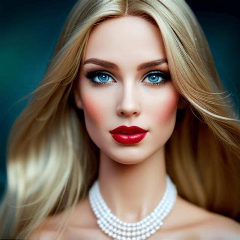 Premium Ai Image A Beautiful Blonde Woman Looks Like A Barbie Doll