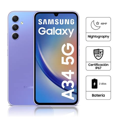 Ripley Celular Samsung Galaxy A34 5g 66 8gb 256gb 48 Mp 8 Mp 5