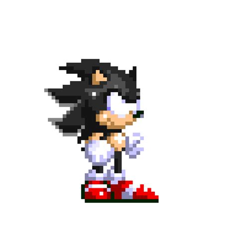 True Dark Sonic Sprite Edit Pixel Art Maker