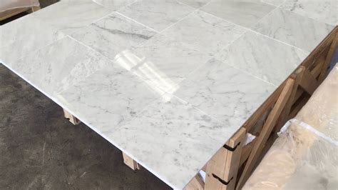 Bianco Carrara Marble Tile 12x12 Inch Youtube