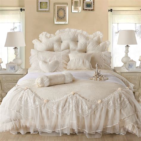 The simplest way to find stuff you love for your home. Aliexpress.com : Buy Cotton Jacquard Lace Princess Bed set ...