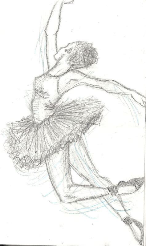 A Pencil Drawing Of A Ballerina
