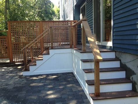 Maybe you would like to learn more about one of these? Azek deck with cable rail and cedar posts