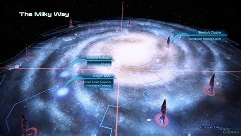 Mass Effect 3 Galaxy Map Interface Galaxy Map Scholarships Milky Way