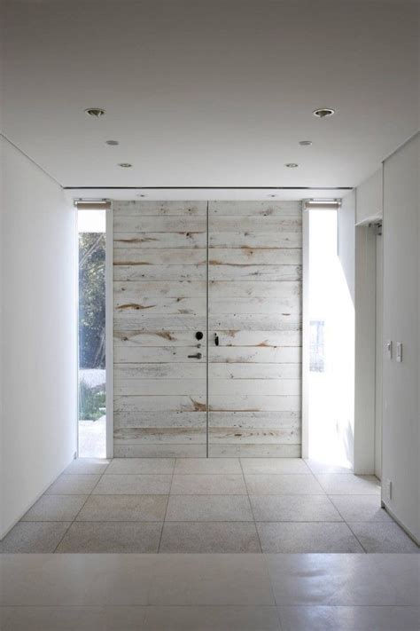 It's also a good idea to work on the cabinetry and the doors separately. modern, distressed, white-washed doors | Design | Pinterest
