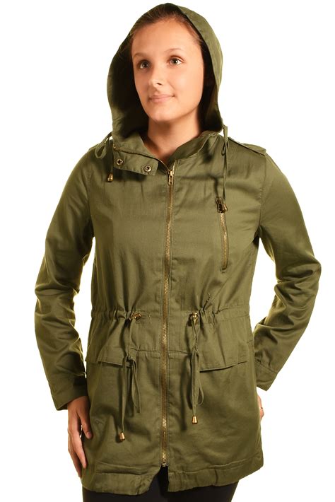 Ellie And Kate Womens Surplus Military Anorak Jacket Green Large
