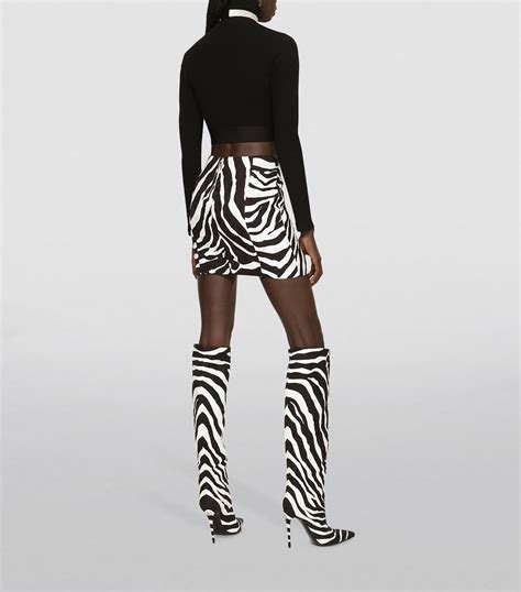 Dolce And Gabbana Zebra Print Mini Skirt Harrods Hk