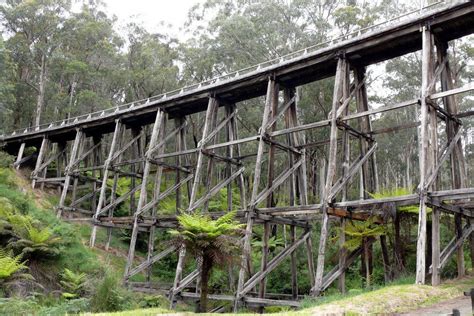 Wooden Railroad Trestles Photo Of Wooden Dismantled Railway Trestle Bridge At Noojee