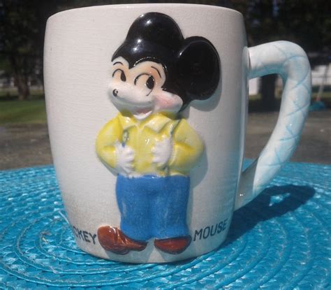 Vintage Disney Mickey Mouse Coffee Mug Walt Disney Productions Etsy
