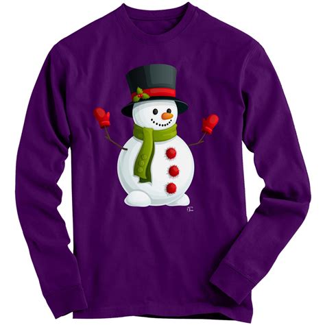 1tee Womens Classic Snowman Christmas Sweatshirt Jumper Ebay