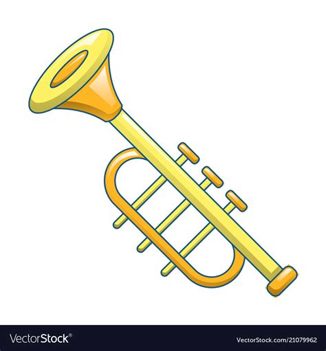 Trumpet Icon Cartoon Style Royalty Free Vector Image
