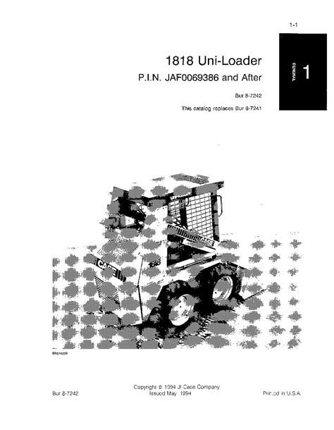 Case 1818 Uni Loader Skid Steer Parts Manual Pdf Download Service