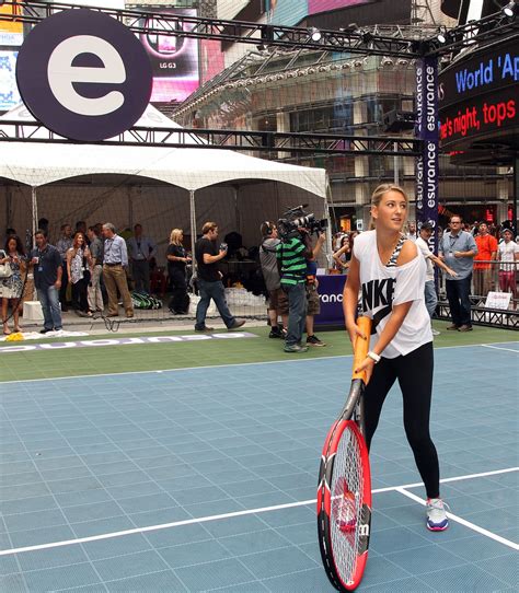 Victoria Azarenka At Esurance Time Square Tennis Fest In New York Hawtcelebs
