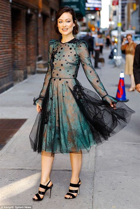 Olivia Wilde Dazzles In Sheer Dress On Her Way To The Late Show Sheer Dress Olivia Wilde Dresses
