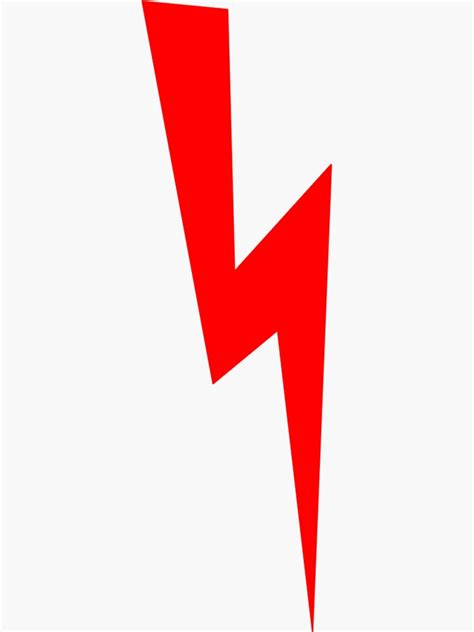 Red Lightning Bolt Symbol Strajk Sticker For Sale By Haticeschmitz