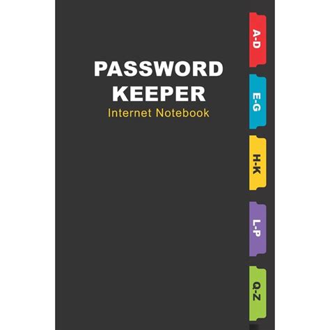 Password Keeper Internet Notebook For Storing Website And Social