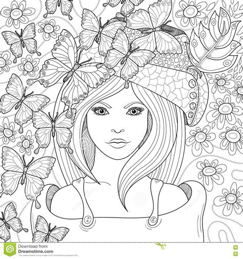 Vector Hand Drawn Pattern For Coloring Book Stock Vector