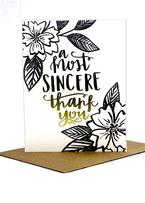A Most Sincere Thanks Thank You Card