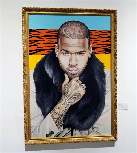 Chris Brown Portrait Painting By Rá Paints Saatchi Art