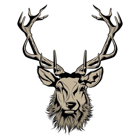 Head Of Deer Illustration 465350 Vector Art At Vecteezy