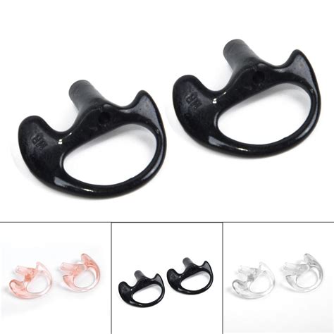 buy 6pcs two ways radio ear mold earpiece insert acoustic tube replacement earbud at affordable