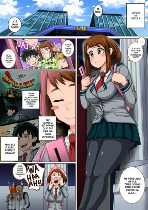 Boku No Harem Academia 3 Uraraka Viciada Em Sexo Manga Hentai