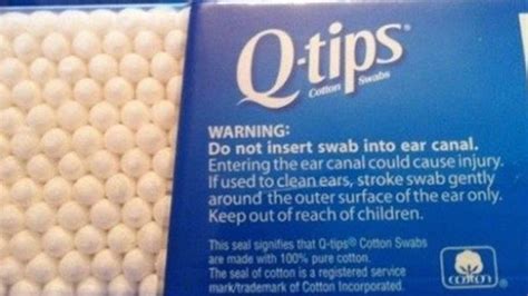 It Says It On The Box Never Use Q Tips In Your Ear