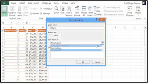 Recording Macros In Excel Microsoft Training Teachucomp Inc
